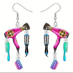 Colorful Hair Dryer Earrings